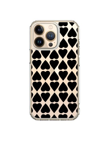 Cover iPhone 13 Pro Cuore Nero Trasparente - Project M