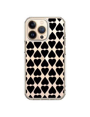 iPhone 13 Pro Case Heart Black Clear - Project M