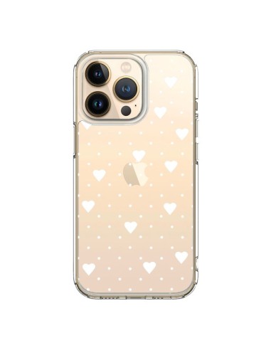 Coque iPhone 13 Pro Point Coeur Blanc Pin Point Heart Transparente - Project M