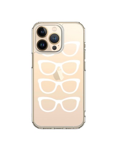 Coque iPhone 13 Pro Sunglasses Lunettes Soleil Blanc Transparente - Project M