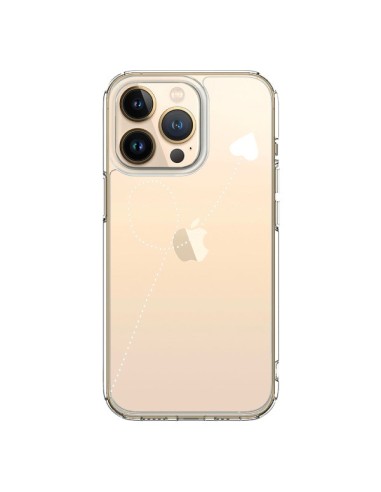 Coque iPhone 13 Pro Travel to your Heart Blanc Voyage Coeur Transparente - Project M