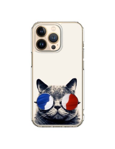 Coque iPhone 13 Pro Chat à lunettes françaises - Gusto NYC