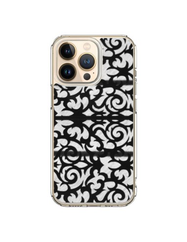 Coque iPhone 13 Pro Abstrait Noir et Blanc - Irene Sneddon
