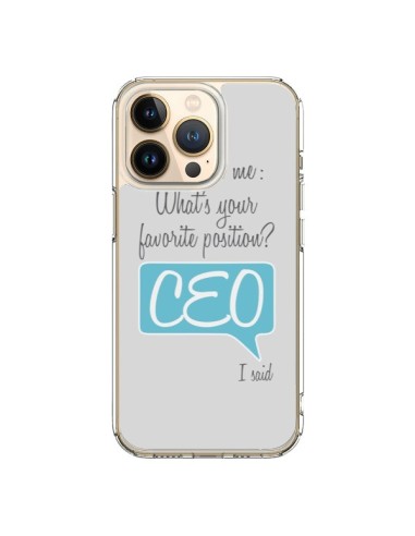 Coque iPhone 13 Pro What's your favorite position CEO I said, bleu - Shop Gasoline