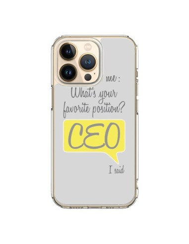 Coque iPhone 13 Pro What's your favorite position CEO I said, jaune - Shop Gasoline