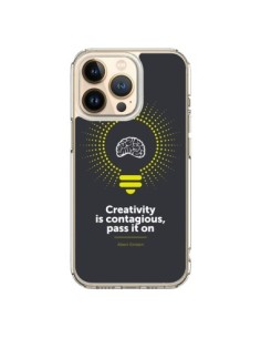 Coque iPhone 13 Pro Creativity is contagious, Einstein -...