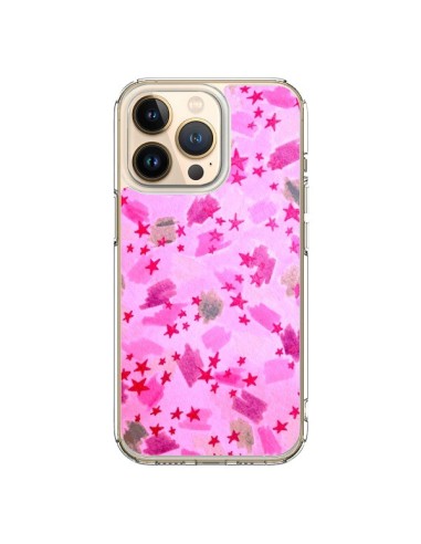 Coque iPhone 13 Pro Stars Etoiles Roses - Ebi Emporium