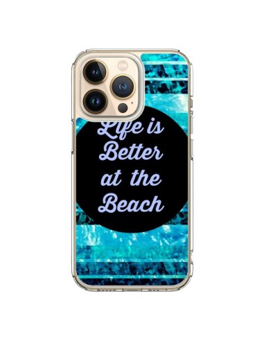 Cover iPhone 13 Pro Life is Better at The Beach - Ebi Emporium