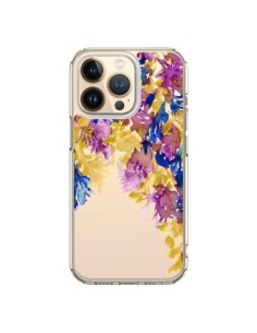 Cover iPhone 13 Pro Cascata Floreale Trasparente - Ebi...