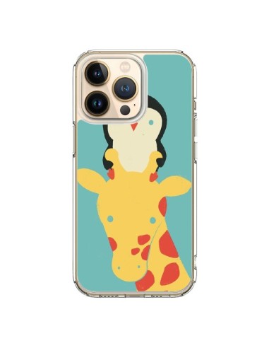 Coque iPhone 13 Pro Girafe Pingouin Meilleure Vue Better View - Jay Fleck