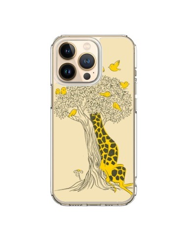 Coque iPhone 13 Pro Girafe Amis Oiseaux - Jay Fleck