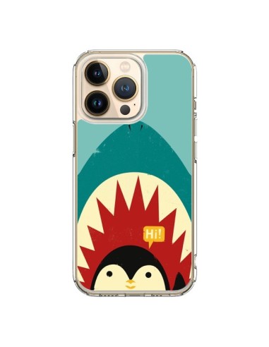 Coque iPhone 13 Pro Pingouin Requin - Jay Fleck
