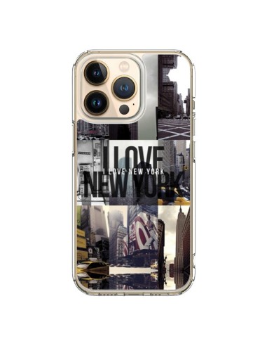 Coque iPhone 13 Pro I love New Yorck City noir - Javier Martinez