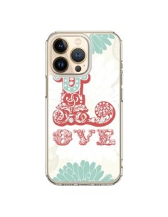 Coque iPhone 13 Pro Love Fleurs Flourish - Javier Martinez