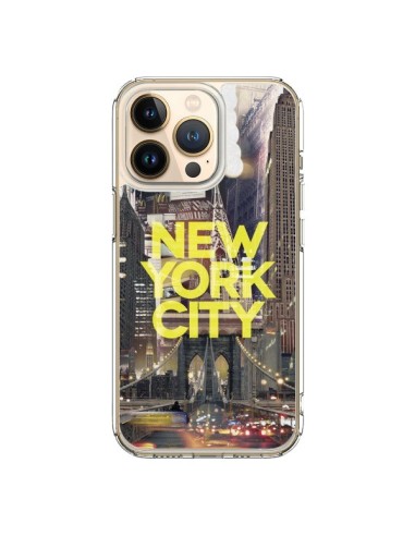 Coque iPhone 13 Pro New York City Jaune - Javier Martinez