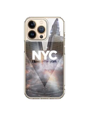 Coque iPhone 13 Pro I Love New York City Gris - Javier Martinez