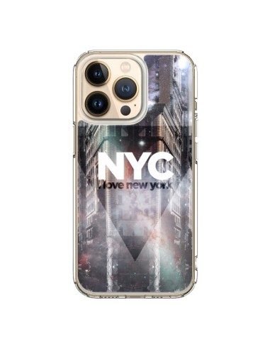 Coque iPhone 13 Pro I Love New York City Violet - Javier Martinez