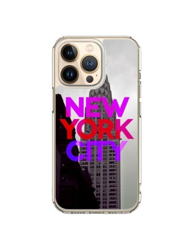 Coque iPhone 13 Pro New York City Rose Rouge - Javier Martinez