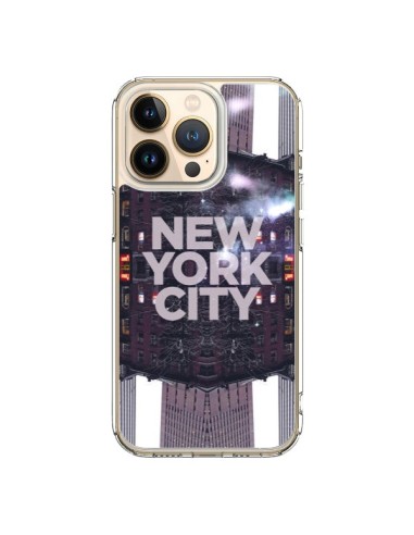 Coque iPhone 13 Pro New York City Violet - Javier Martinez