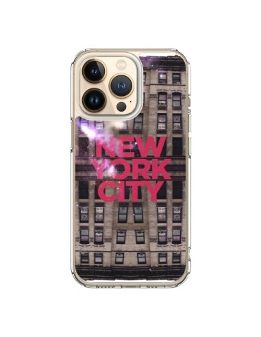 Coque iPhone 13 Pro New York City Buildings Rouge - Javier Martinez