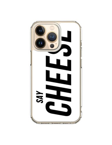 Coque iPhone 13 Pro Say Cheese Smile Blanc - Jonathan Perez