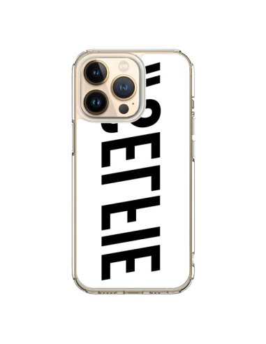 Coque iPhone 13 Pro Hashtag Selfie Noir Inversé Horizontal - Jonathan Perez