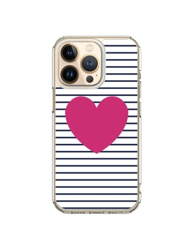 Coque iPhone 13 Pro Coeur Traits Marin - Jonathan Perez