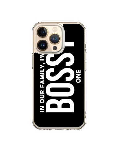 Coque iPhone 13 Pro In our family i'm the Bossy one - Jonathan Perez