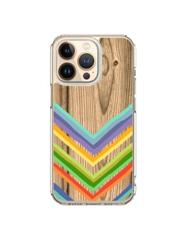 Cover iPhone 13 Pro Tribal Azteco Legno Wood - Jonathan Perez