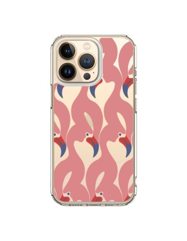 Coque iPhone 13 Pro Flamant Rose Flamingo Transparente - Dricia Do