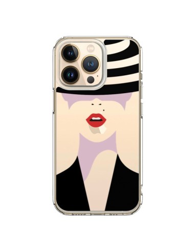 Coque iPhone 13 Pro Femme Chapeau Hat Lady Transparente - Dricia Do