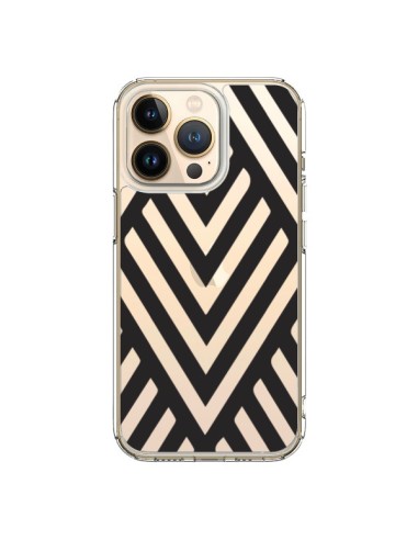 Coque iPhone 13 Pro Geometric Azteque Noir Transparente - Dricia Do