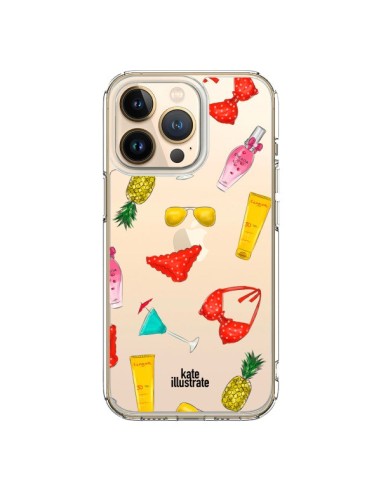 Cover iPhone 13 Pro Summer Essentials Estate Essenziale Trasparente - kateillustrate