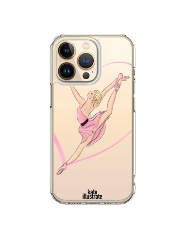 Coque iPhone 13 Pro Ballerina Jump In The Air Ballerine Danseuse Transparente - kateillustrate