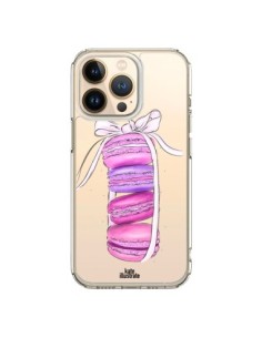 iPhone 13 Pro Case Macarons Pink Purple Clear -...