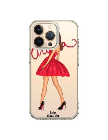 Coque iPhone 13 Pro Ariana Grande Chanteuse Singer Transparente - kateillustrate