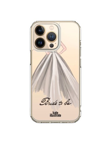 Cover iPhone 13 Pro Bride To Be Sposa Trasparente - kateillustrate