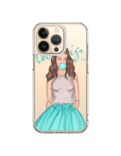 Cover iPhone 13 Pro Bubble Girls Tiffany Blu Trasparente...
