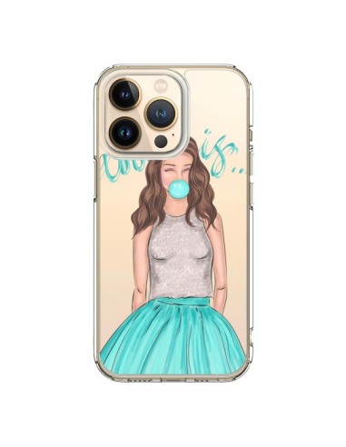 Cover iPhone 13 Pro Bubble Girls Tiffany Blu Trasparente - kateillustrate