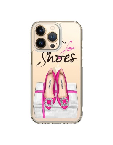 Cover iPhone 13 Pro I Work For Shoes Scarpe Trasparente - kateillustrate