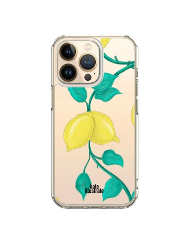 Coque iPhone 13 Pro Lemons Citrons Transparente - kateillustrate