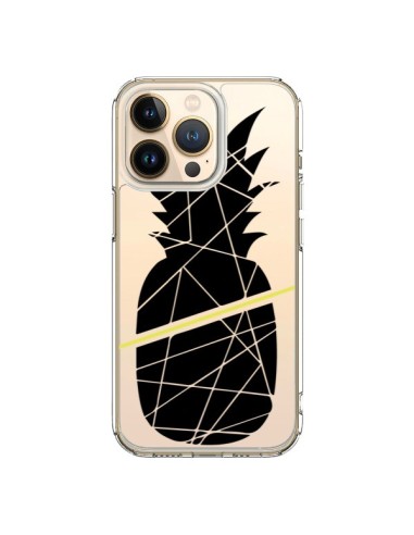 Coque iPhone 13 Pro Ananas Noir Transparente - Koura-Rosy Kane