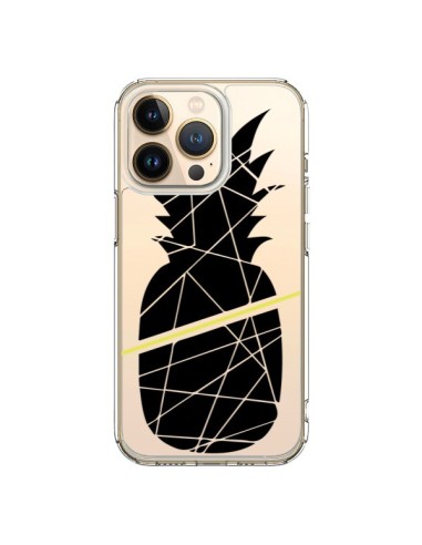 Cover iPhone 13 Pro Ananas Nero Trasparente - Koura-Rosy Kane