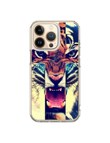 Coque iPhone 13 Pro Tigre Swag Croix Roar Tiger - Laetitia
