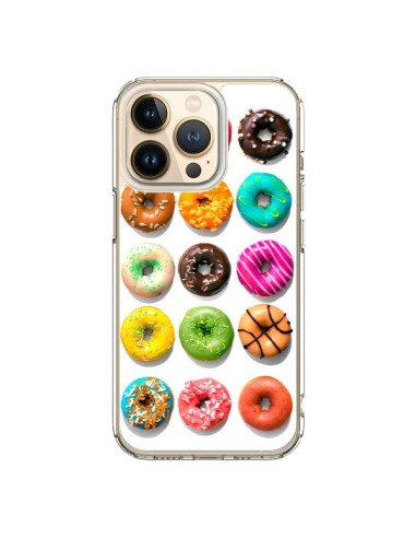 Coque iPhone 13 Pro Donuts Multicolore Chocolat Vanille - Laetitia