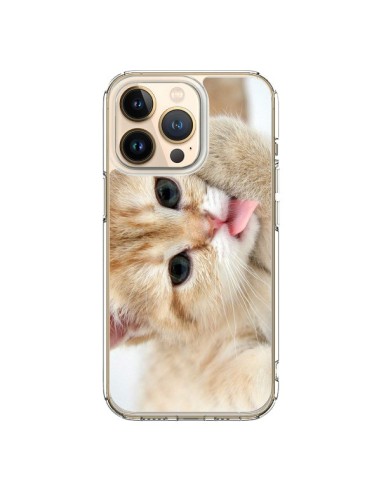 Coque iPhone 13 Pro Chat Cat Tongue - Laetitia