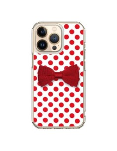 Cover iPhone 13 Pro Papillon Rosso Femminile Bow Tie -...