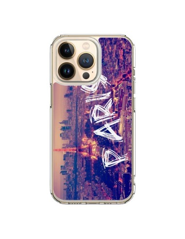 Coque iPhone 13 Pro Paris Tour Eiffel Tower Nuit - Laetitia