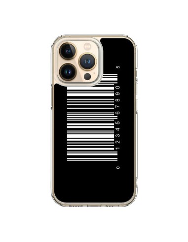 Coque iPhone 13 Pro Code Barres Blanc - Laetitia