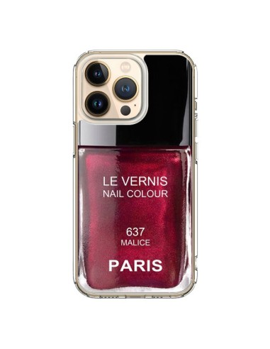 Coque iPhone 13 Pro Vernis Paris Malice Violet - Laetitia